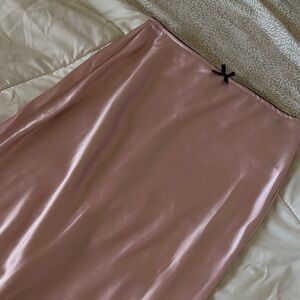 𐙚 Madden Skirt Pink Satin Skirt